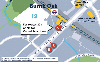 Burnt Oak map