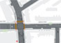 camden street bus priority lane map detail