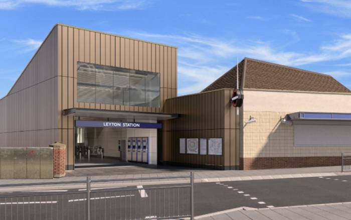 Leyton station - an artist impression of the new entrance building