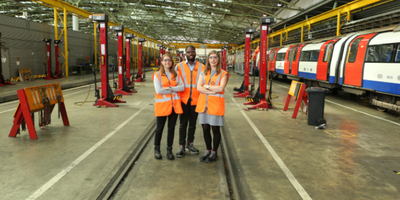 Three apprentices in training