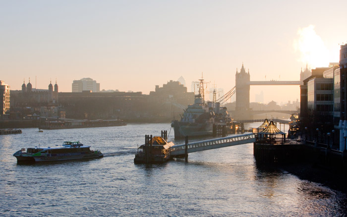 The River Thames at dusk