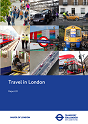 Decorative image depicting a collage of transport pictures including the Transport for London and Mayor of London logos.